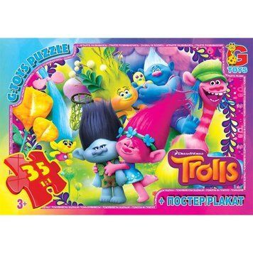 Пазли ТМ "G-Toys" із серії "Тролі", 35 ел. TR0075 TR0075 фото