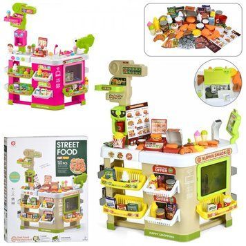 Дитячий магазин Street Food 922-218-19, каса, сканер, продукти, гроші, світло та звук 922-218-19 фото