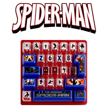Keycap Клікер-клавіатура антистрес 26 кнопок "Людина-павук" Spiderman 13.6 х 10.7см ZB-2247 фото