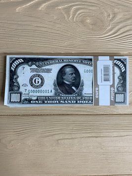 Сувенірні гроші 1000$, 80 шт/уп 1000$ фото