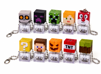 Minecraft Keycap Clicker Брелок-Клікер 4?4?2 см антистрес механічна кнопка Minecraft ZB-2147 фото