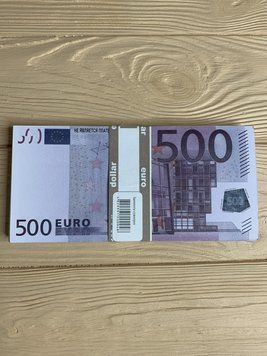 Сувенірні гроші 500&euro;, 80 шт/уп 500evro фото