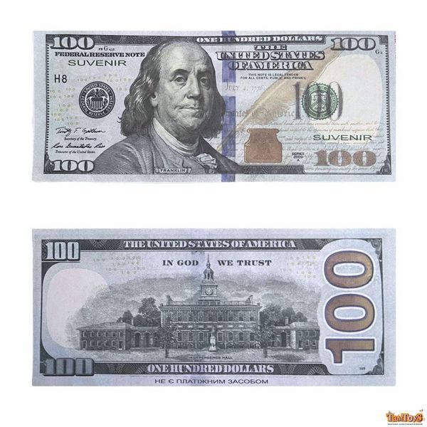 Сувенірні гроші 100$ нового зразка, 80 шт/уп 100$new-34376 фото