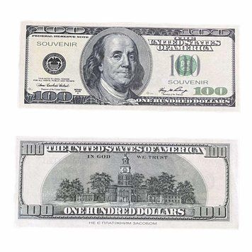 Сувенірні гроші 100$, 80 шт/уп 100$-32300 фото