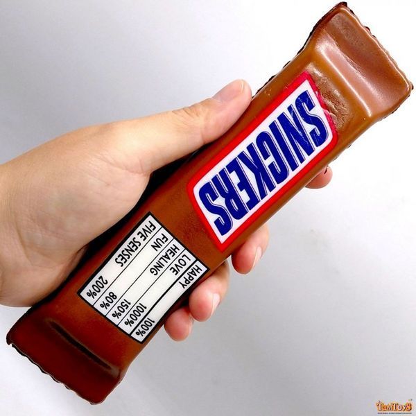 Сквіш-антистрес Батончик SNICKERS (СНІКЕРС), 20 см 712364 фото