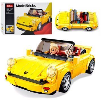 Конструктор SLUBAN M38-B1097 "Model Bricks": Машинка жовта, 290 дет. M38-B1097 фото