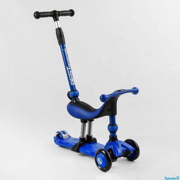 Самокат-велобіг 3в1 триколісний BS-27018 Best Scooter, Синій BS-27018 фото