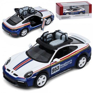 Металева машинка Porsche 911 Dakar Kinsmart 1:36 з інерційним механізмом, KT5481WFB KT5481WFB фото