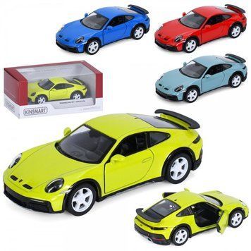Металева машинка Porsche 911 Rallye Kinsmart KT5467W, 1:36, інерція, двері відкриваються KT5467W фото