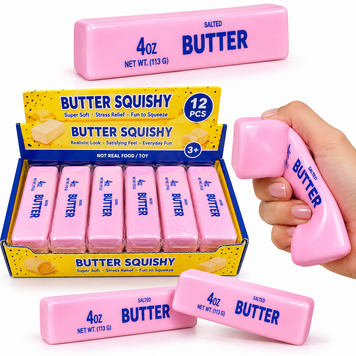 Сквіш Масло Рожеве Butter Stick Pink (Антистрес Баттер) ZB-2138R фото