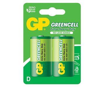Батарейка сольова GP Greencell R20 D 1,5V 13G-U2 фото