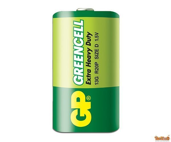 Батарейка сольова GP Greencell R20 D 1,5V 13G-U2 фото