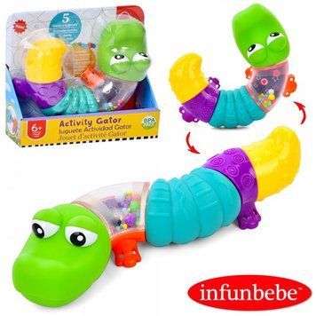 Розвивальна іграшка-брязкальце Крокодил, Infunbebe, PLT5678 PLT5678 фото