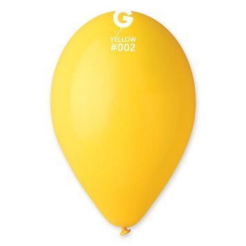 Кульки надувні 30 см,жовтий Gemar #002 ціна за 1шт. #002-1pcs фото