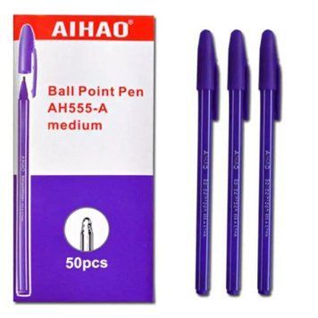 Ручка кулькова "AIHAO" CS-555 0,5мм, Фіолетова CS-555 V фото