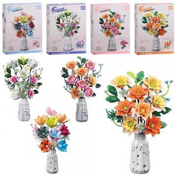 Конструктор Ваза з квітами 33080-3 Flower Arrangement, від 421 деталі, висота від 46,1 см, 4 види 33080-3 фото