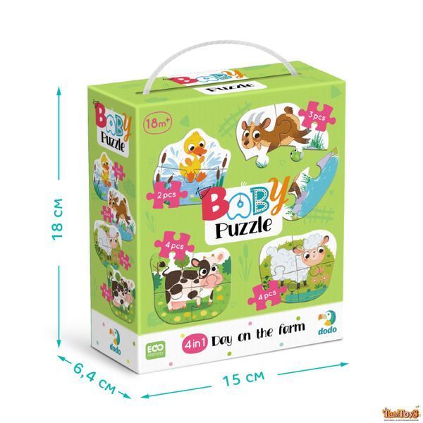 Пазл 4 в 1 Baby puzzle. День на фермі 300687 фото