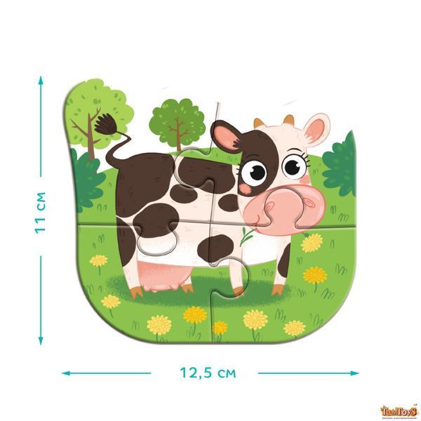Пазл 4 в 1 Baby puzzle. День на фермі 300687 фото