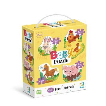Пазл 4 в 1 Baby puzzle. Сільські тварини 300686 фото