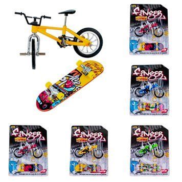 Фінгербайк з пегами 2в1 + фінгерборд, , Finger BMX bike металевий 23-4580 фото