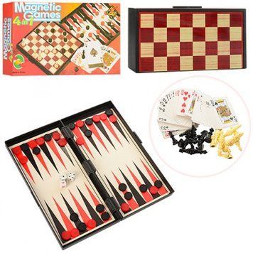 Магнітний набір настільних ігор 4в1, Magnetic Games, 9841 9841 фото