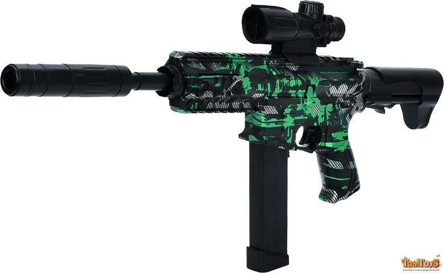 Автомат 666-1F акум., пластикові кулі, USB, 3 кольори, кул., 23-39-5 см. 666-1F фото