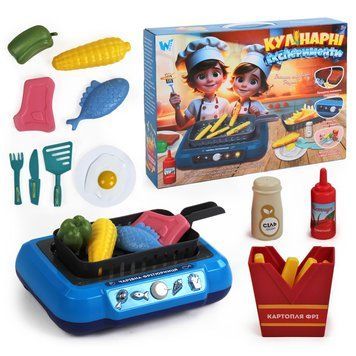 Кулінарні експерименти 41446 "WToys", підсвічування, звукові ефекти, 13 аксесуарів, продукти змінюють колір, кухонне начиння, в коробці 41446 фото