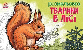 Розмальовка з тваринами : Тварини в лісі (у) А583012У фото