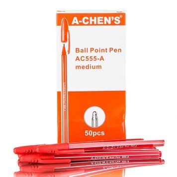 Ручка кулькова "AIHAO" /CS-555/ 0,5мм, Червона (50/2800) CS-555-Red фото