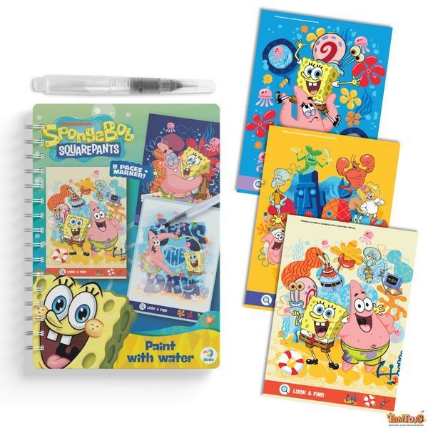 Водна розмальовка Dodo SpongeBob 200642 - багаторазова книжка з водним маркером 200642 фото