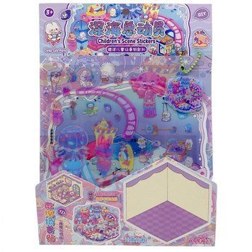 Румбокс з наліпками Children's Scene Stickers з брелоком, ZC-TT75, 3 види ZC-TT75 фото
