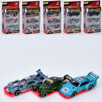 Набір машинок YZ666-20 мет., 3 шт., 1:64, мікс видів, кор., 11-19-4,5 см. YZ666-20 фото