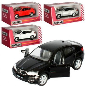 Металева машинка BMW X6 Kinsmart KT5336W, 1:38, інерція, двері відкриваються KT5336W-25187 фото