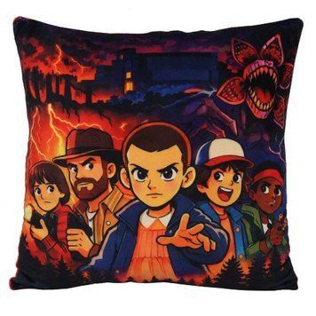 Мяка подушка Дивні дива Stranger Things з головними героями 35 см 00387-78 фото