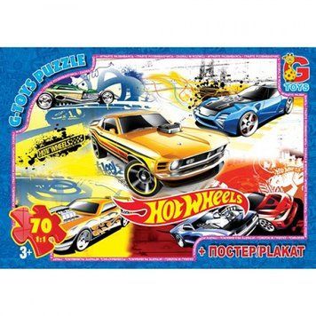 Пазли ТМ "G-Toys" із серії "Hot Wheels", 70 ел.FW704 FW704 фото
